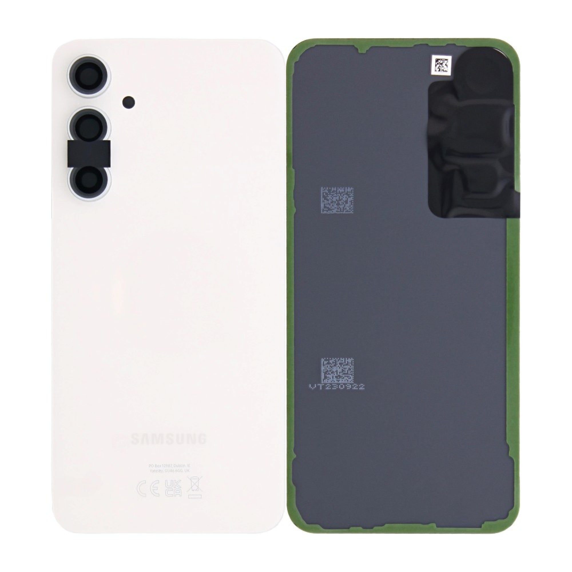 Vitre arrière Originale Samsung Galaxy S23 FE S711 Crème avec lentille