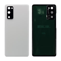 Vitre arrière originale Samsung Galaxy S20 FE 5G G781 Blanc Nuage Avec lentille