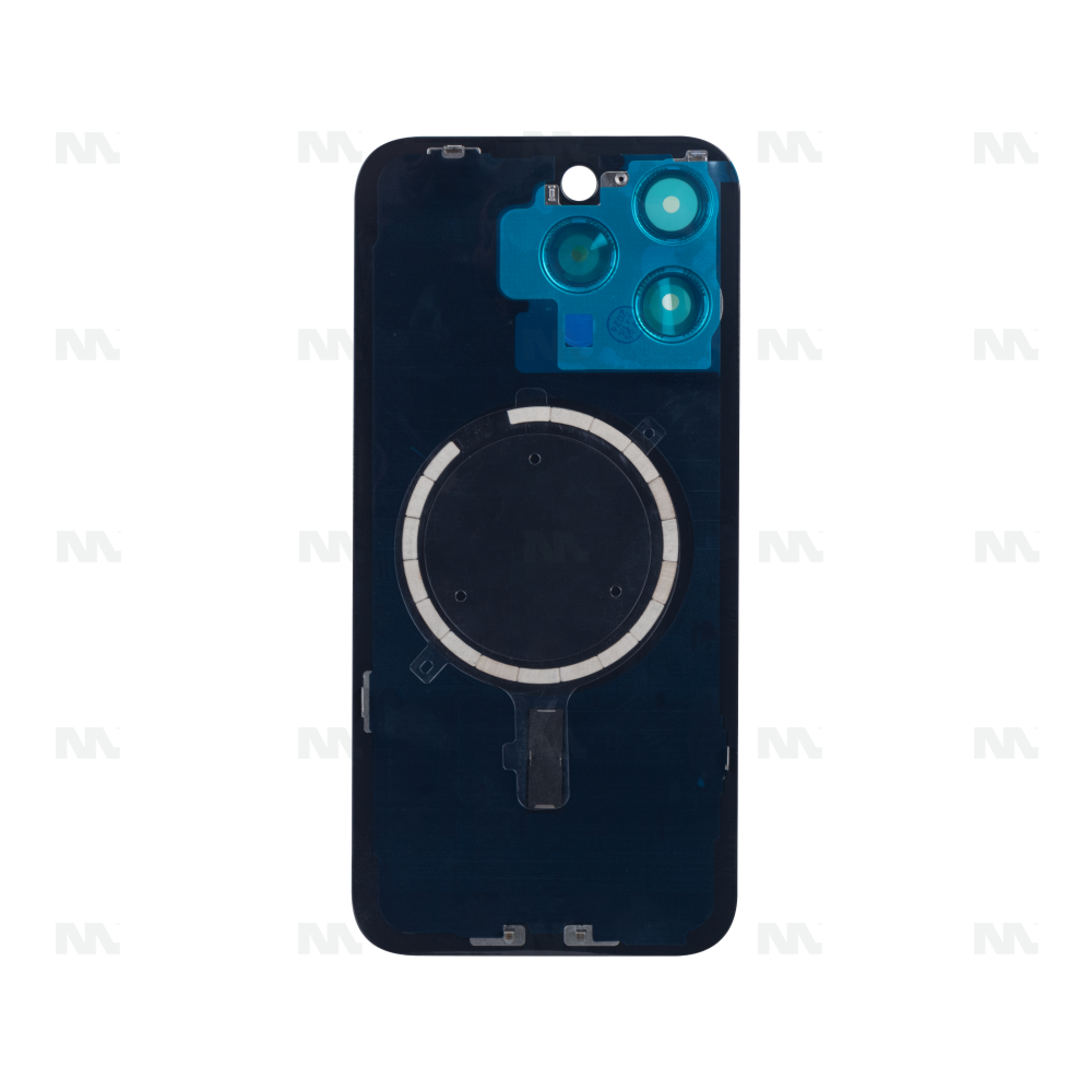 Vitre arrière pour iPhone 15 Pro Titane Bleu (Contour caméra agrandi) - Compatible