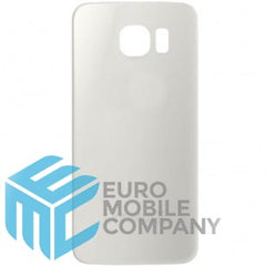 Samsung Galaxy S6 Edge G925 Vitre arrière Perle Blanche sans lentille - OEM