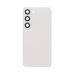 Vitre arrière Samsung Galaxy S23 S911 Crème avec lentille - OEM