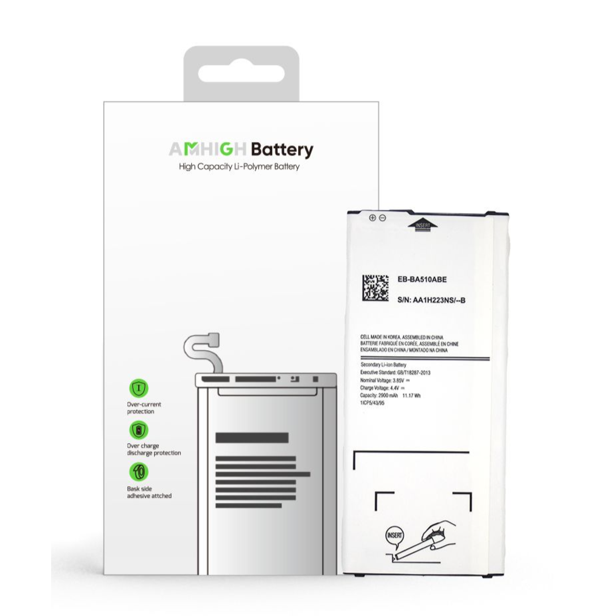 Samsung Galaxy A5 2016 (SM-A510F) Batterie EB-BA510ABE - 2900mAh - OEM