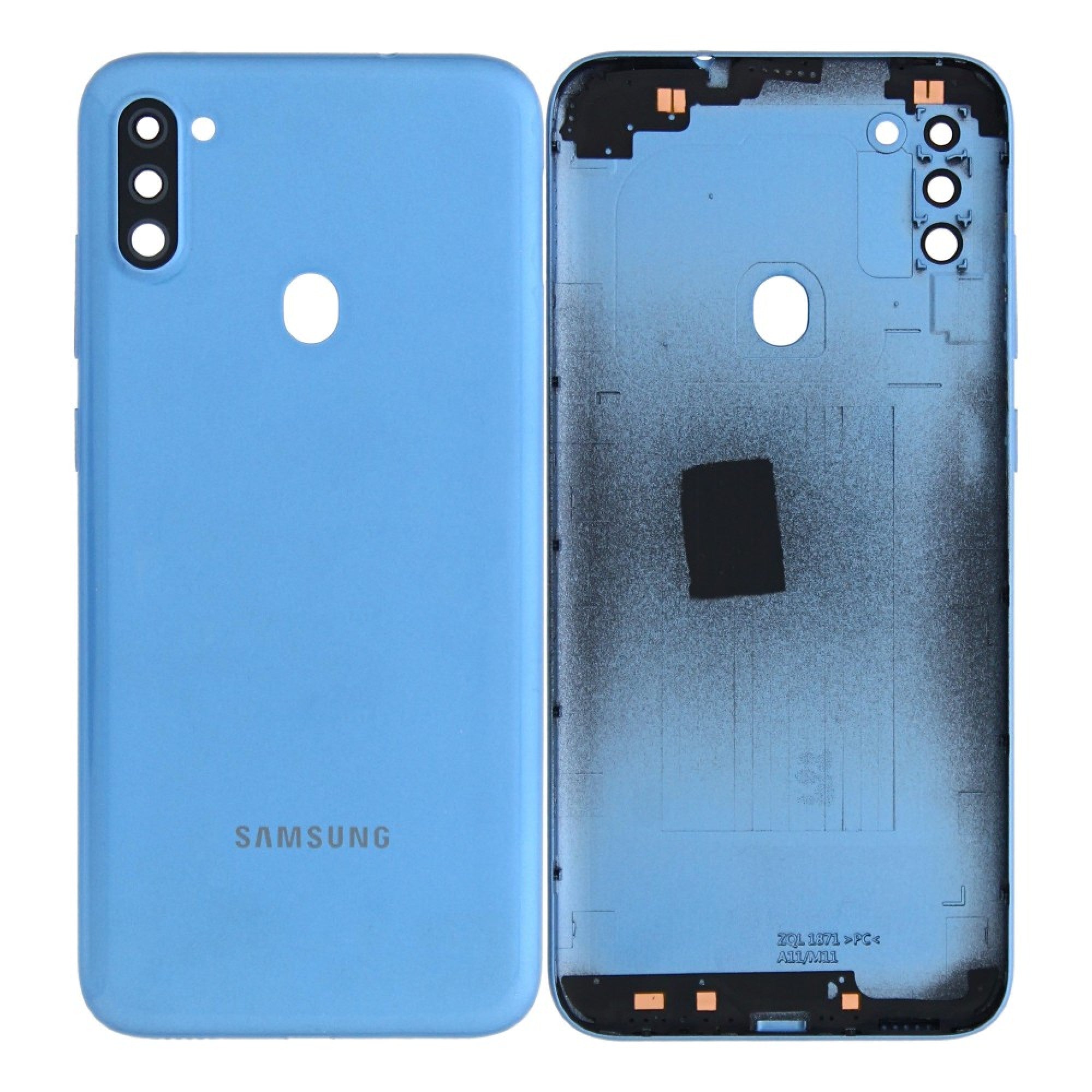 Vitre arrière Samsung Galaxy A11 A115F Bleue avec lentille – OEM