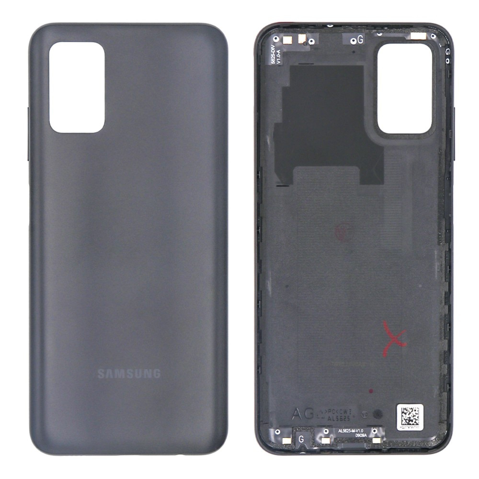 Vitre arrière Samsung Galaxy A03s A037F Noire Avec Lentille - OEM