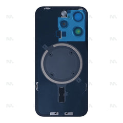 Vitre arrière pour iPhone 15 Pro Titane Naturel (Contour caméra agrandi) - Compatible