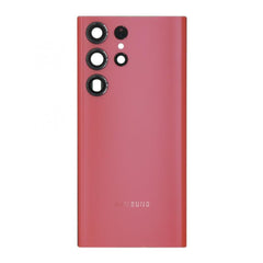 Vitre arrière Originale Samsung Galaxy S23 Ultra S918 Rouge avec lentille