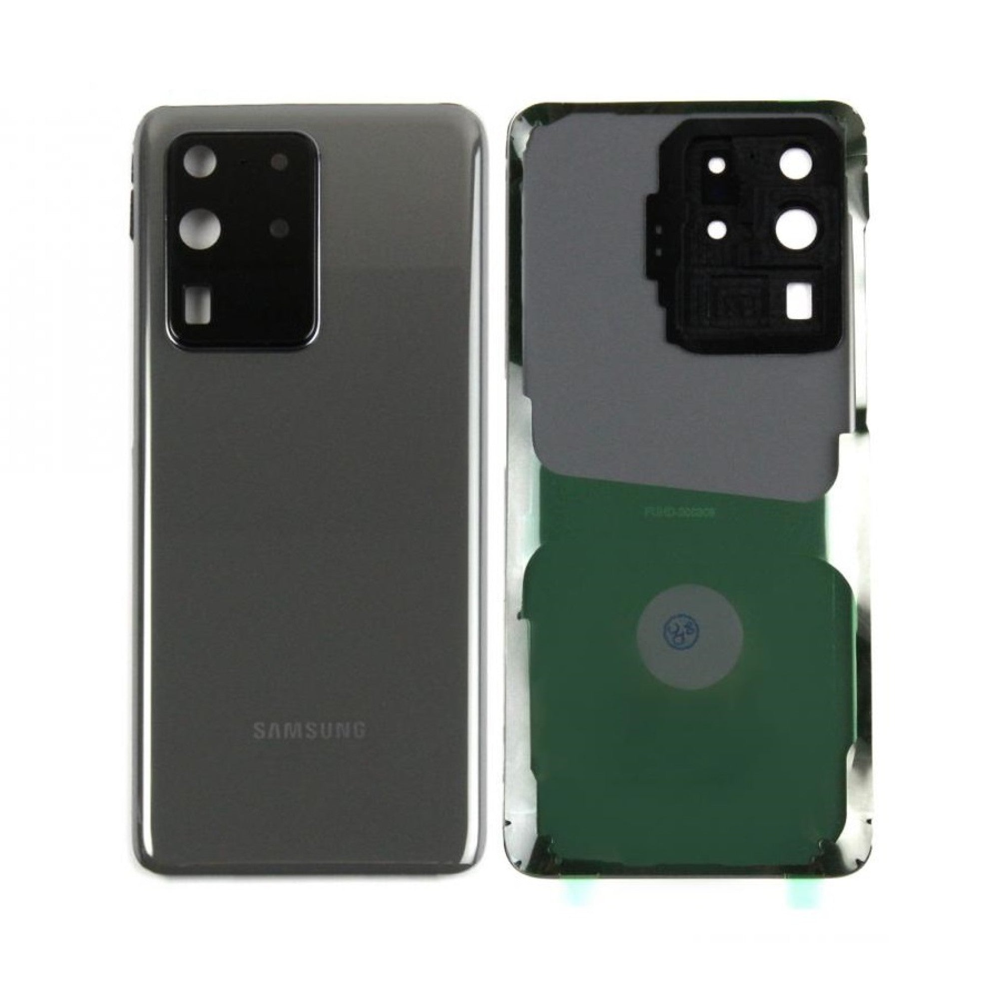 Vitre arrière originale Samsung Galaxy S20 Ultra G988 Gris Cosmique Avec lentille