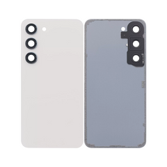 Vitre arrière Samsung Galaxy S23 S911 Crème avec lentille - OEM