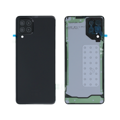 Vitre arrière Samsung Galaxy A22 A225 Noire avec lentille – OEM
