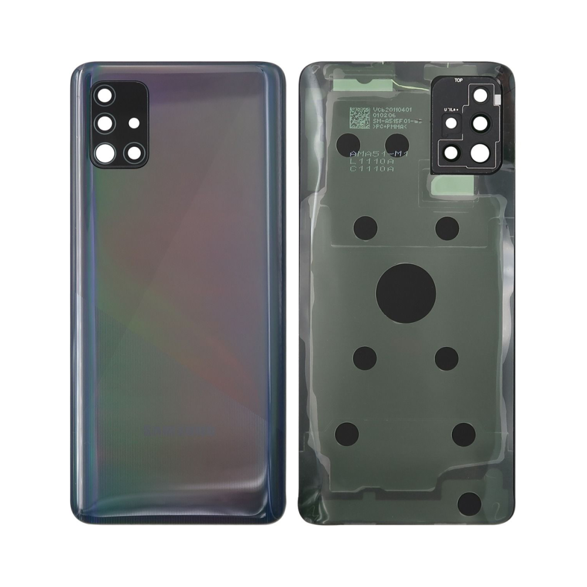 Samsung Galaxy A51 A515 Vitre arrière Noir avec lentille - OEM