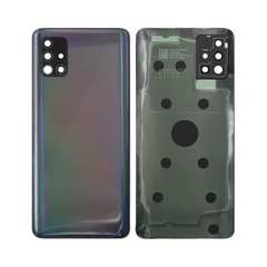Samsung Galaxy A51 A515 Vitre arrière Noir avec lentille - OEM