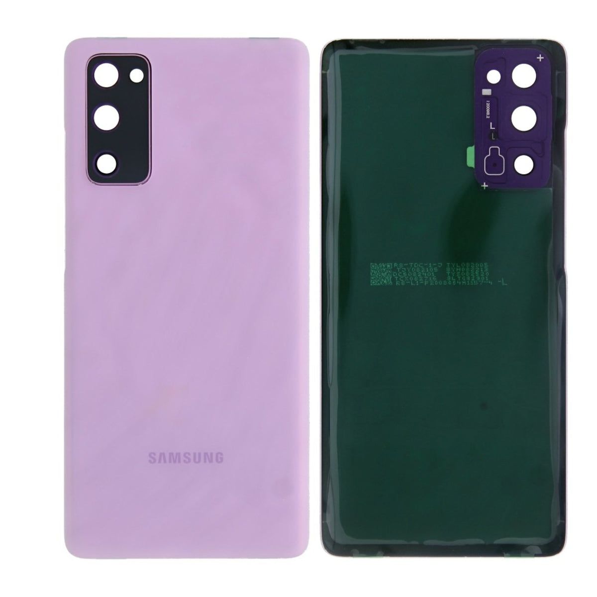Vitre arrière Samsung Galaxy S20 FE G780 Lavande Nuage Avec lentille - OEM