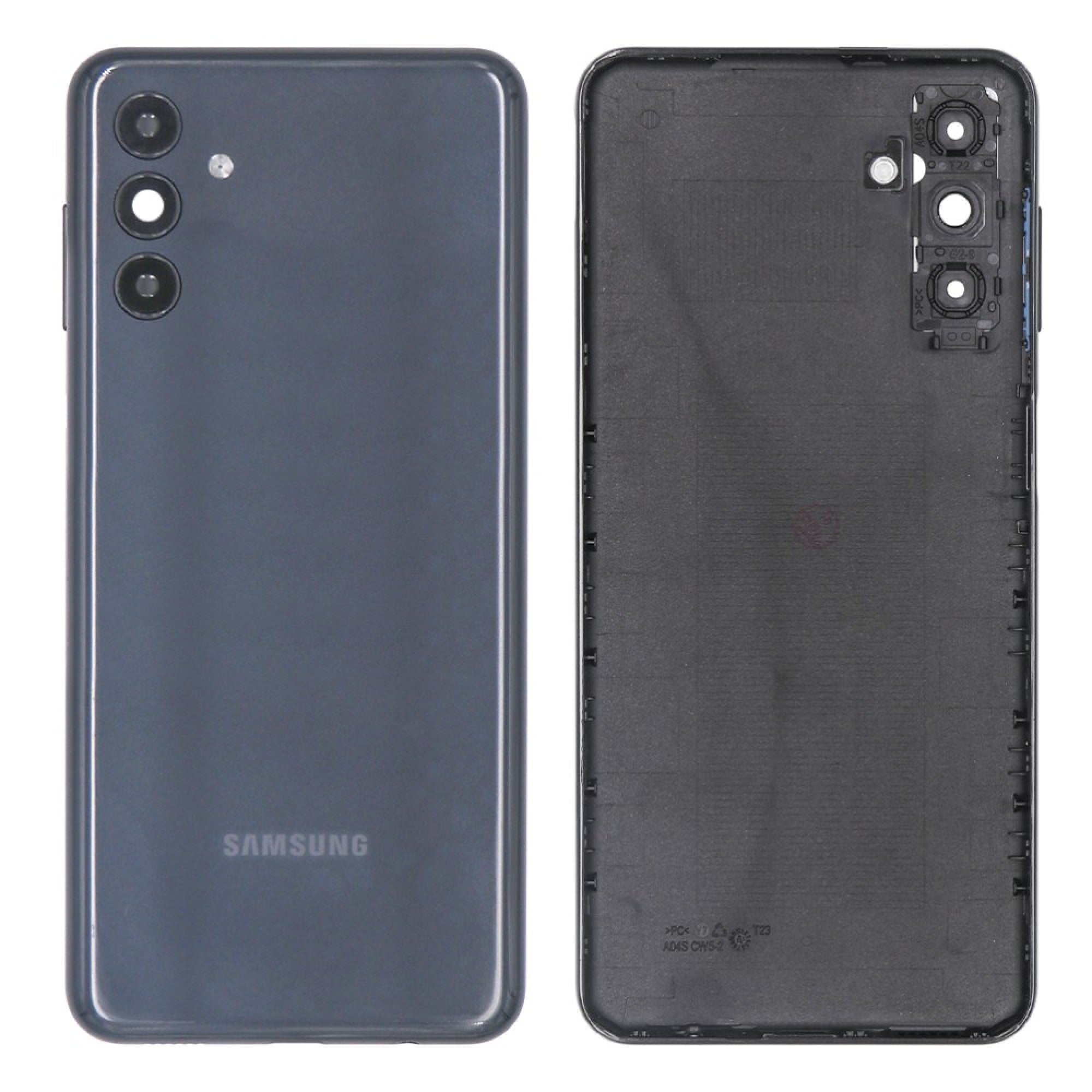 Vitre arrière Samsung Galaxy A04s A047F Noire Avec Lentille - OEM