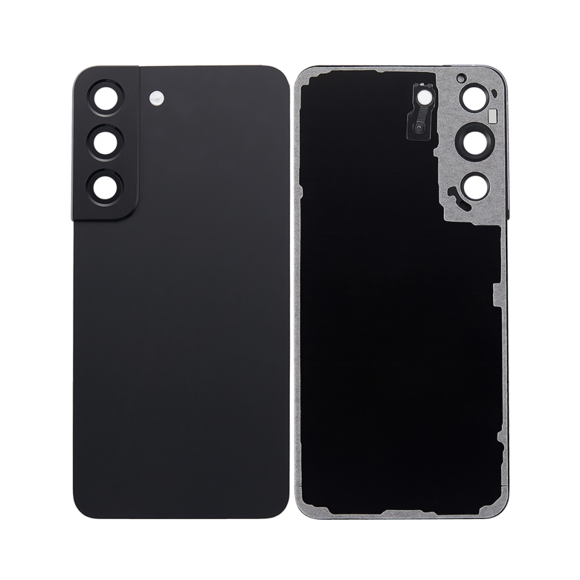 Vitre arrière Samsung Galaxy S22 S901 Noir Fantôme avec lentille - OEM