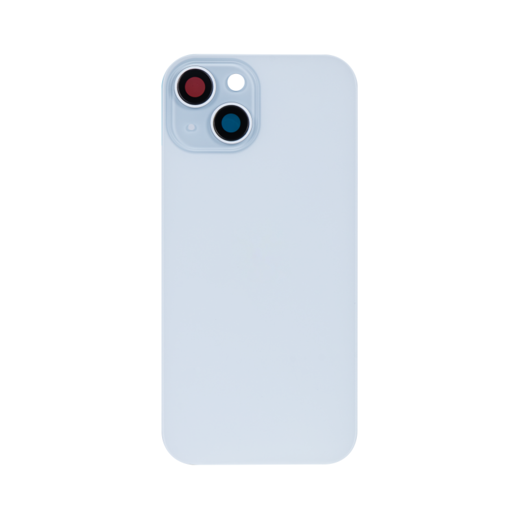 Vitre arrière iPhone 15 Plus Bleu (Cadre caméra agrandi, sans logo)