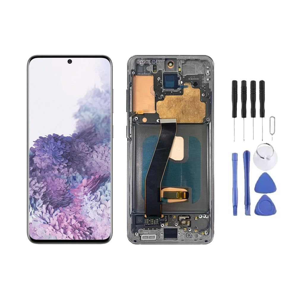 Chassis + Ecran LCD AMOLED + Vitre pour Samsung Galaxy S20 5G (G981)