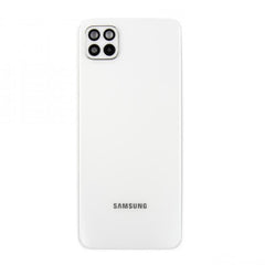 Vitre arrière Samsung Galaxy A22 5G A226B Blanche avec lentille GH81-21072A – Original