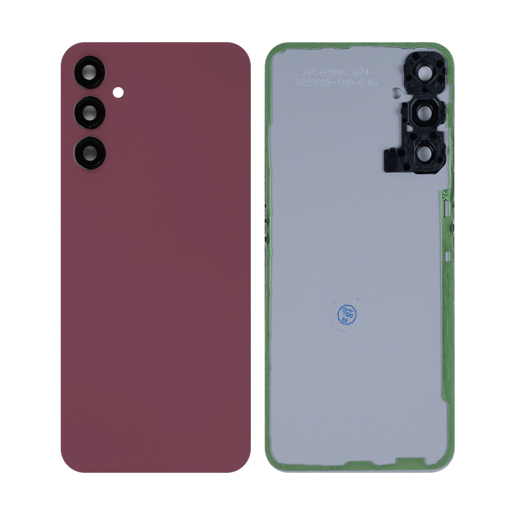 Vitre arrière Samsung Galaxy A24 4G A245F Rouge Foncé avec lentille – OEM