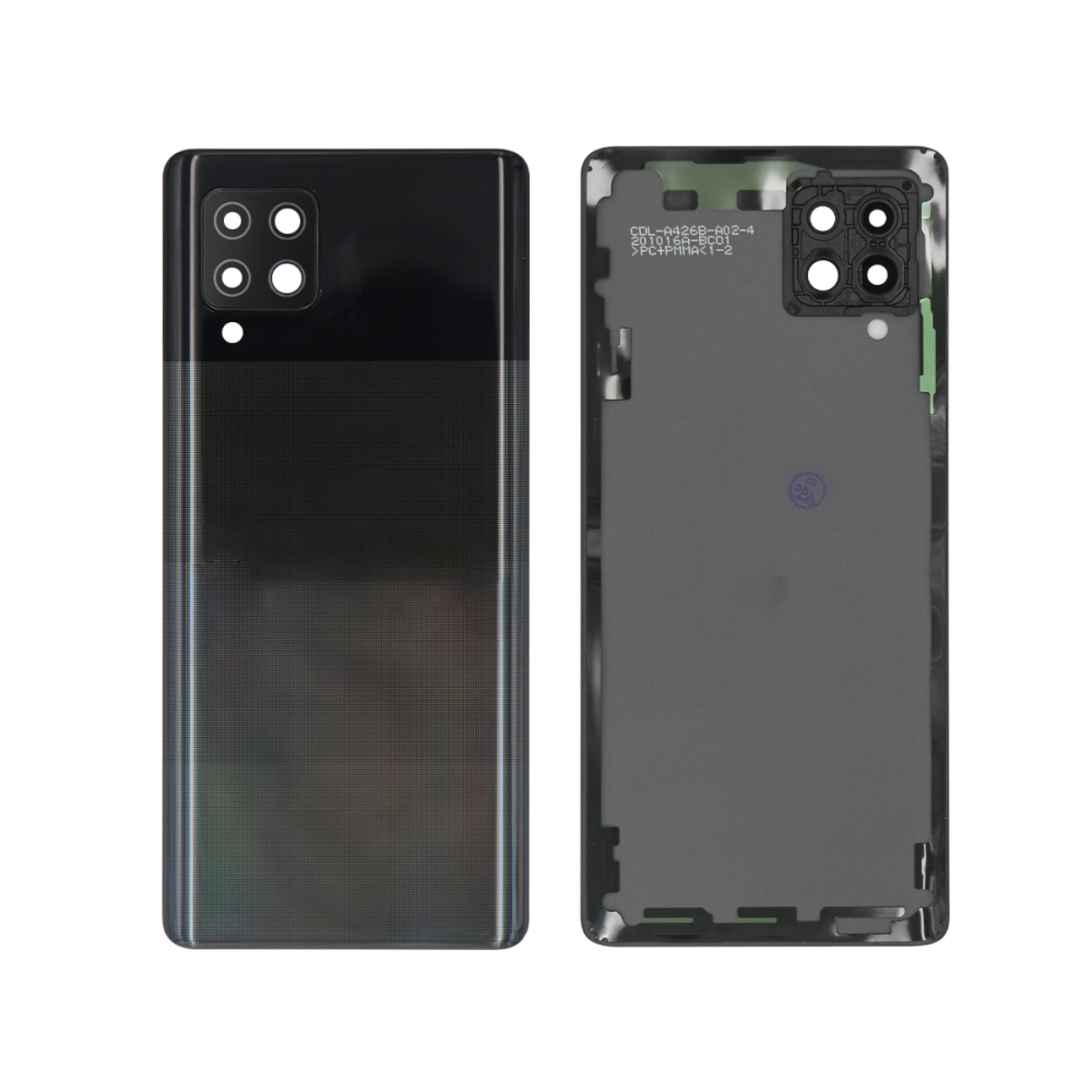 Coque arrière Samsung Galaxy A42 5G A426B Prism Dot Noir GH82-24378A - Service Pack
