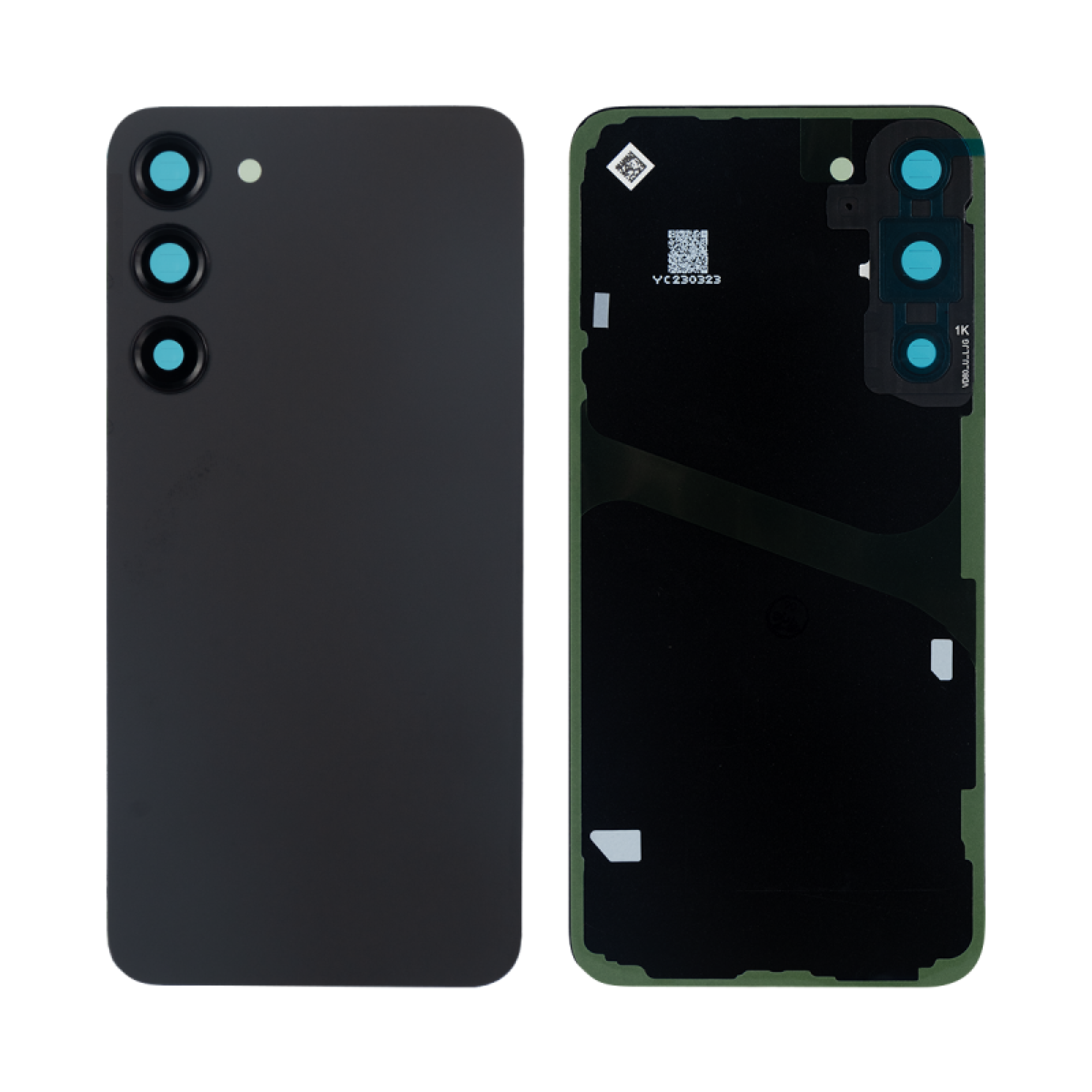Vitre arrière Originale Samsung Galaxy S23 Plus S916 Noir Phantom avec lentille