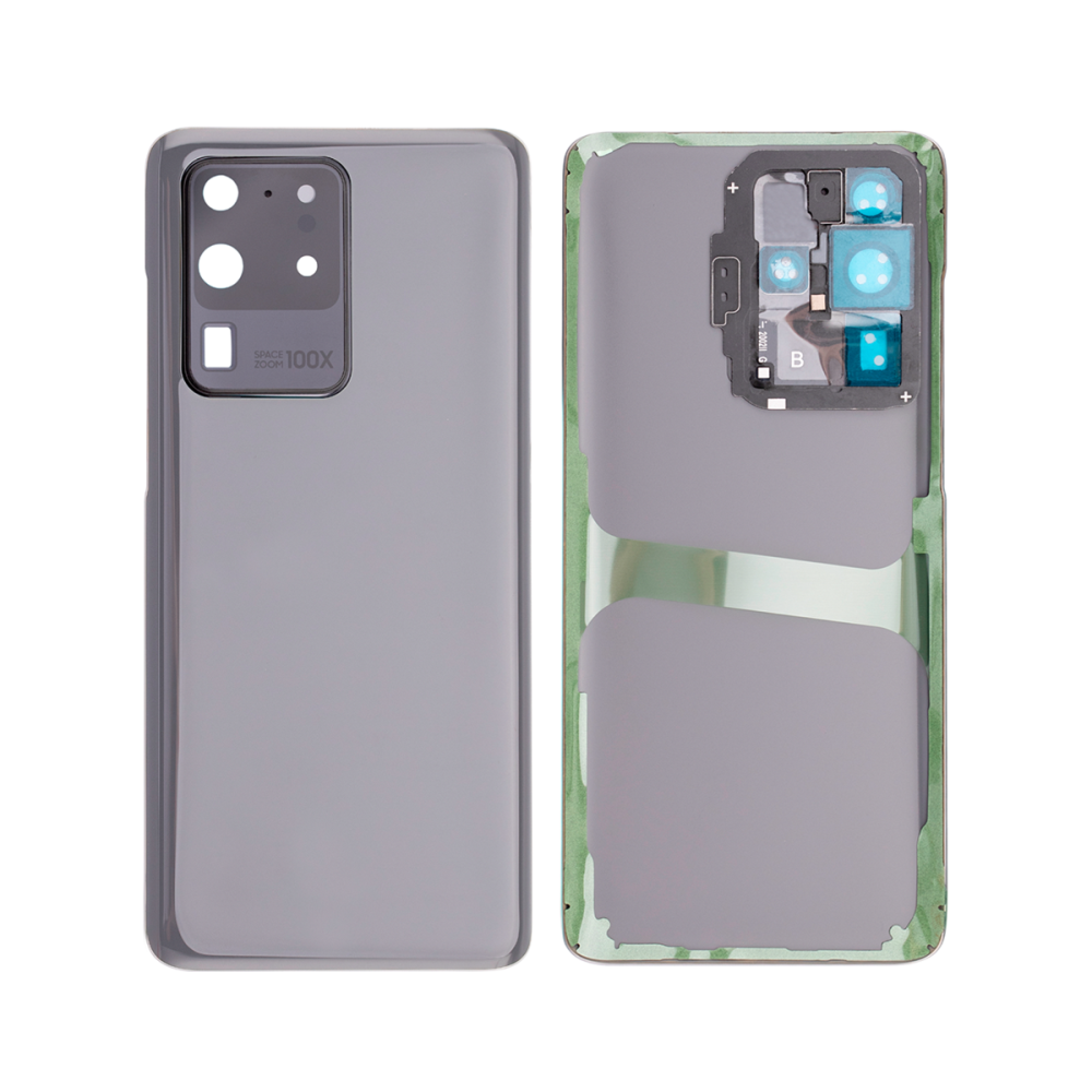 Vitre arrière Samsung Galaxy S20 Ultra G988 Gris Cosmique Avec lentille - OEM
